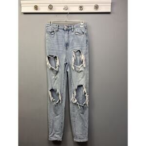BDG Denim Jeans Womens‎ 25 Destroyed Distressed Mom High Rise Cotton 26x30 Light